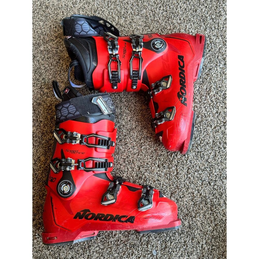 Nordica Speedmachine 130 Ski Boots Size 28 / 28.5 Red Black High Performanc